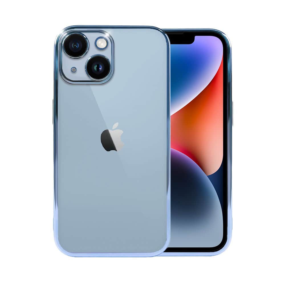 Etui do iPhone 14 Plus slim blue z osłoną kamery, niebieskie