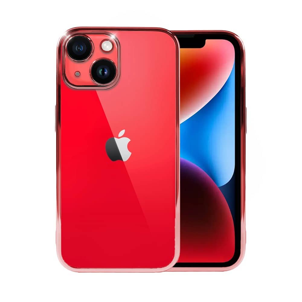 Etui do iPhone 14 Plus slim red z osłoną kamery, czerwone