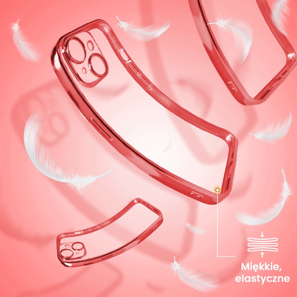 Etui do iPhone 14 Plus slim red z osłoną kamery, czerwone