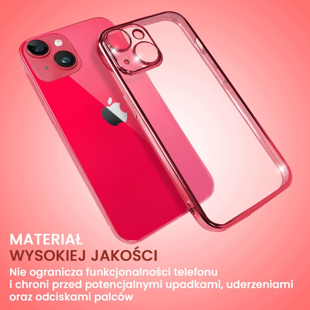 Etui do iPhone 14 Plus slim red z osłoną kamery, czerwone