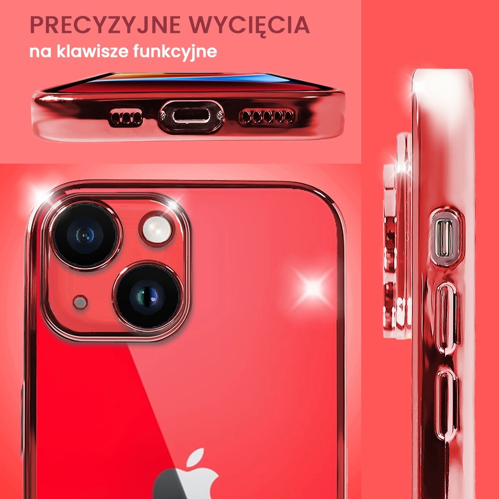 Etui do iPhone 14 Plus slim red z osłoną kamery, czerwone