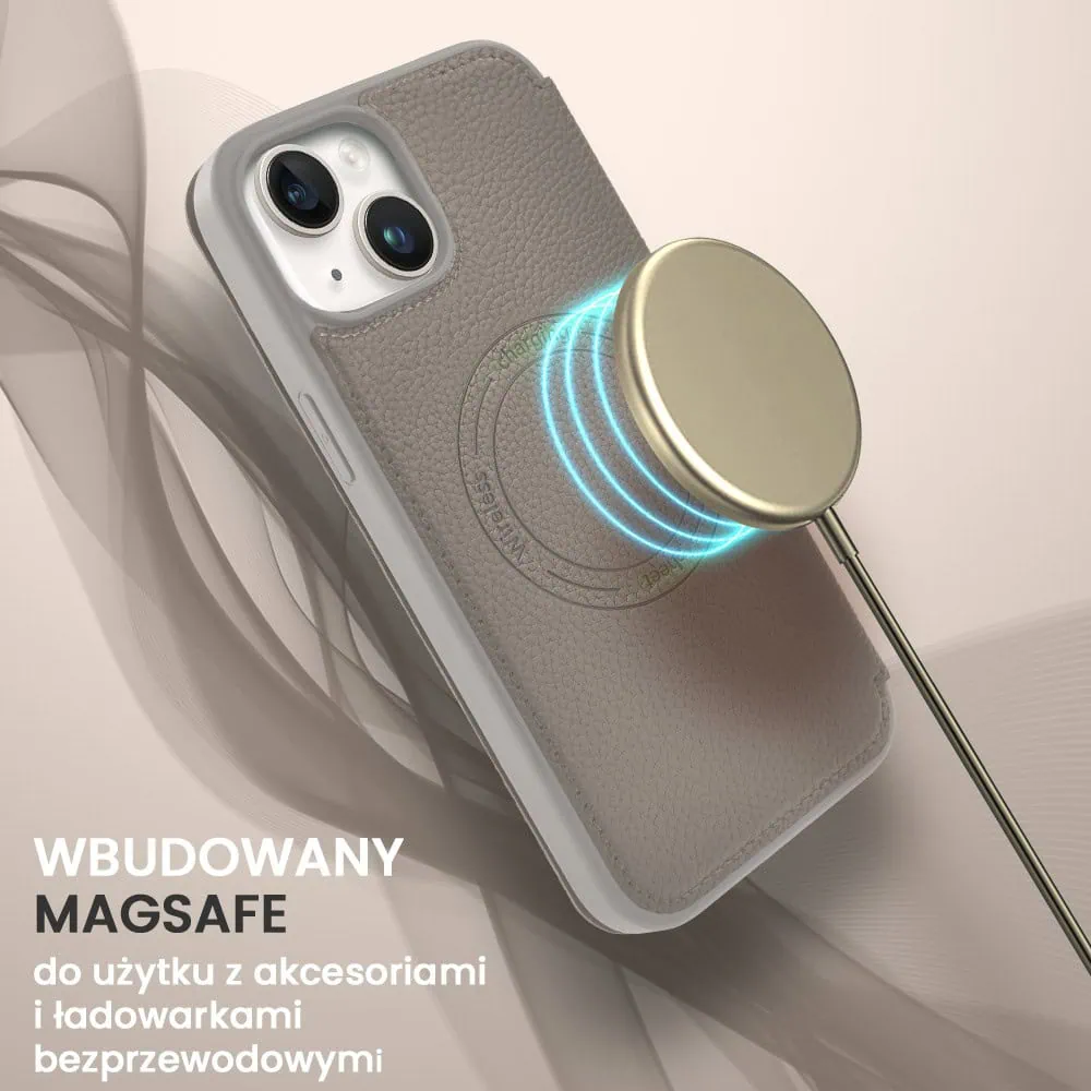 Etui do iPhone 14 z klapką Solid MagSafe Book, typu książka, szare