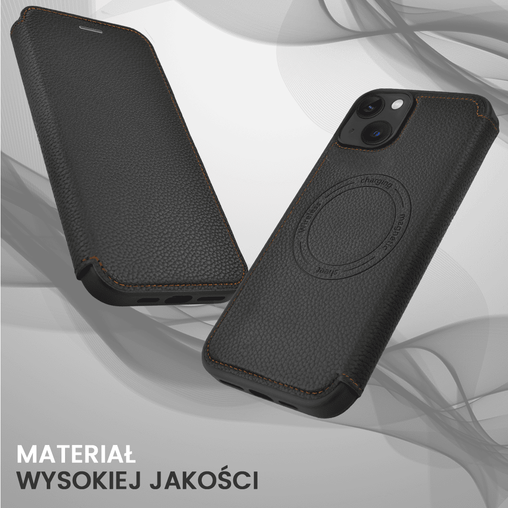 Etui do iPhone 14 z klapką Solid MagSafe Book, typu książka, czarne