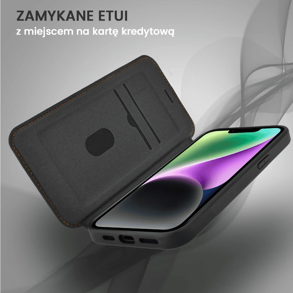 Etui do iPhone 14 z klapką Solid MagSafe Book, typu książka, czarne