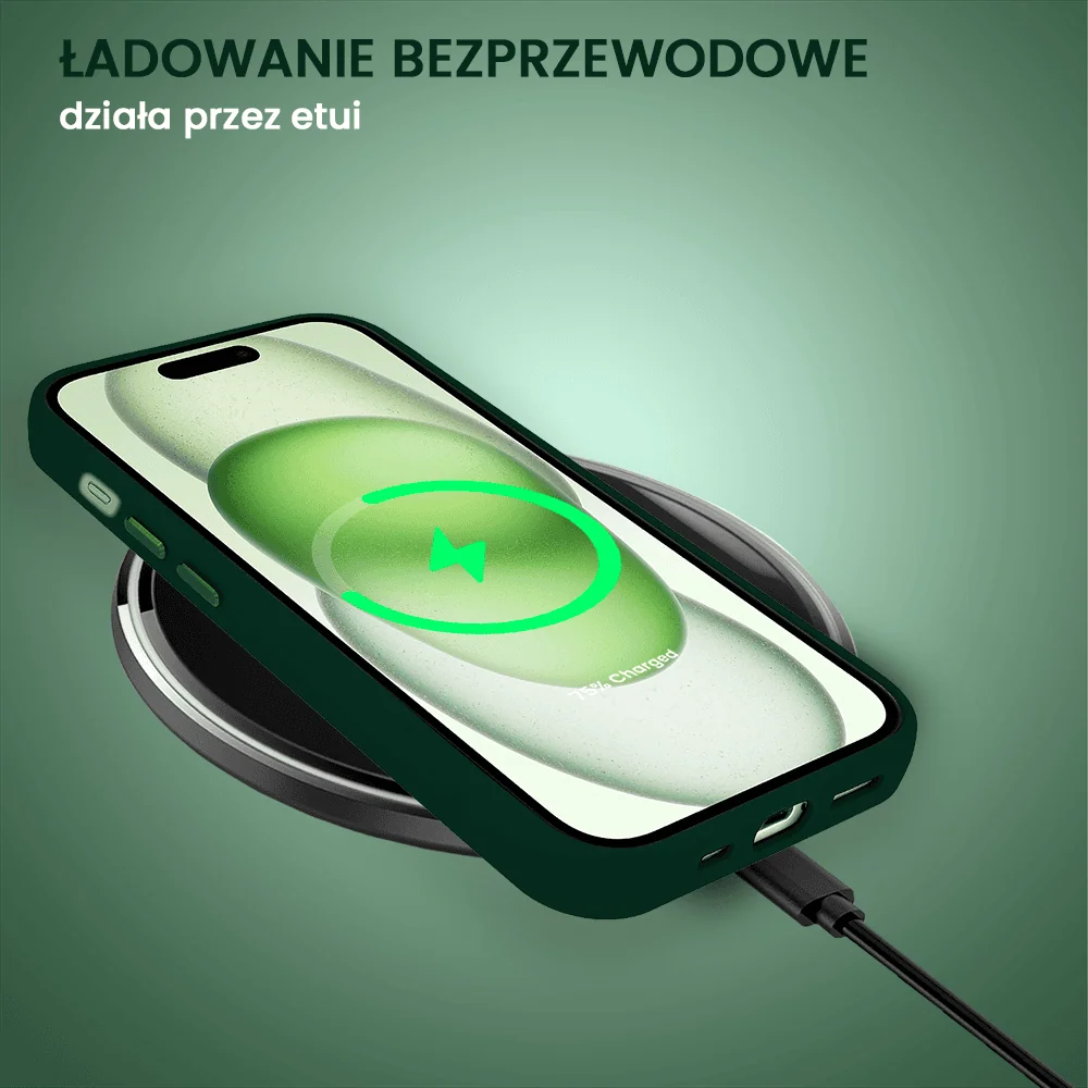 Etui do iPhone 15 Arctic Stand, półprzeźroczyste, z osłoną aparatu i podstawką, zielone