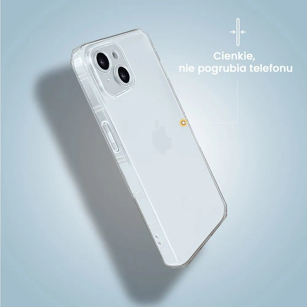 Etui do iPhone 15 Camera Armor z osłoną aparatu, pancerne, przeźroczyste