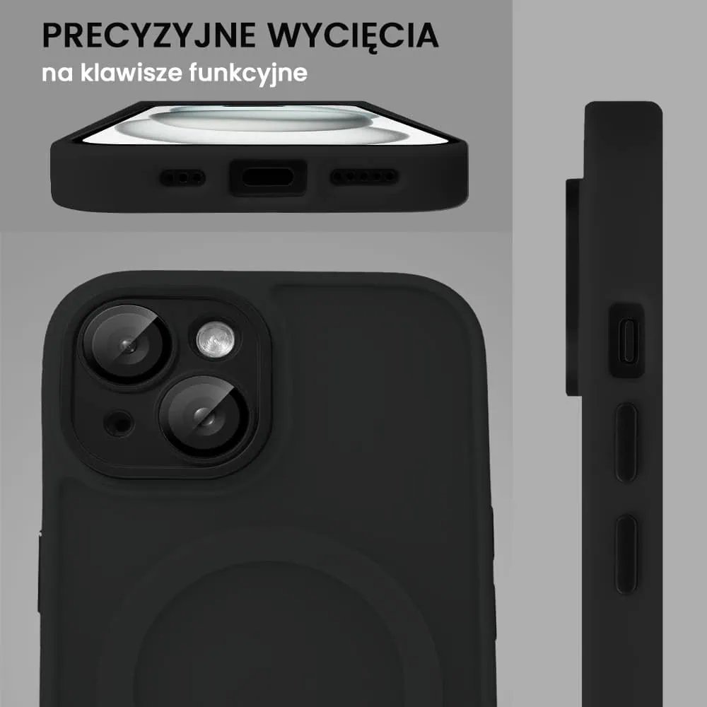 Etui do iPhone 15 Color Flush z Magsafe, z osłoną aparatu, czarne