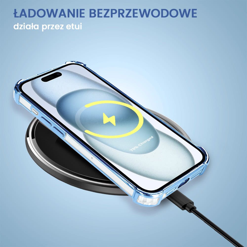 Etui do iPhone 15 Magsafe Luxury Anti-Shock Lens Protect, niebieskie (OUTLET)