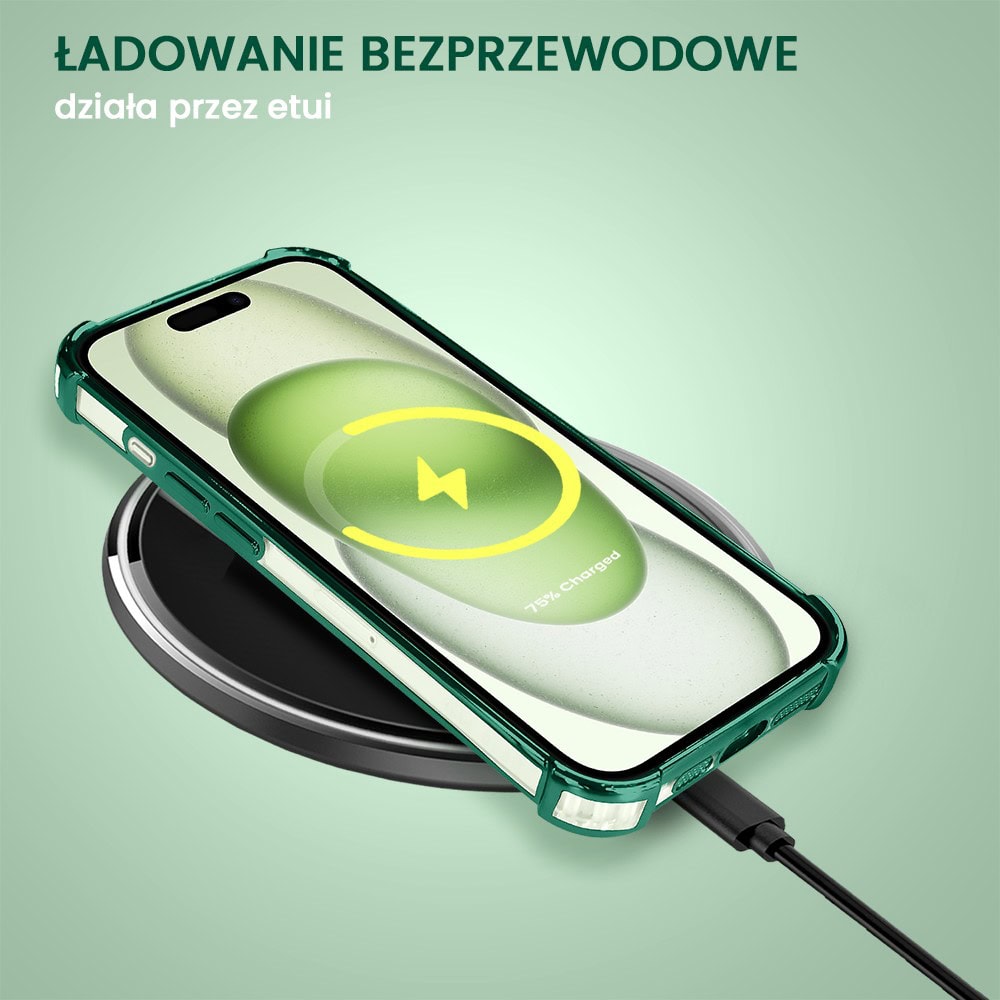 Etui do iPhone 15 Plus Magsafe Luxury Anti-Shock Lens Protect, zielone (OUTLET)