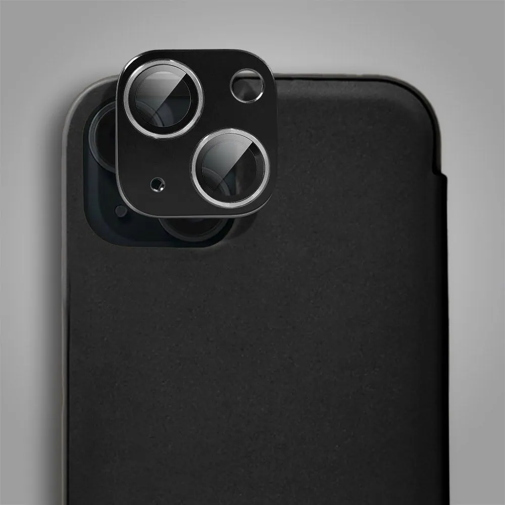 Etui do iPhone 15 Plus Mirror View zamykane typu książka, eleganckie lustrzane, czarne (OUTLET)