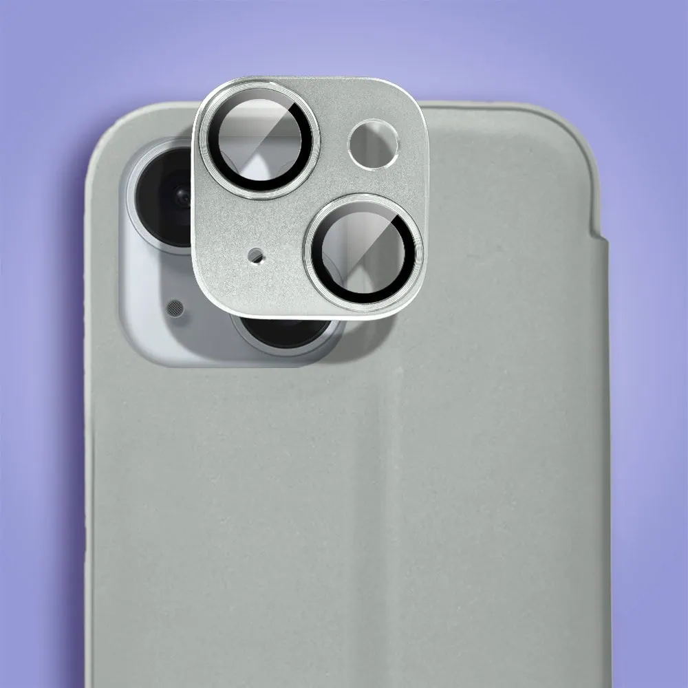 Etui do iPhone 15 Mirror View zamykane typu książka, eleganckie lustrzane, srebrne