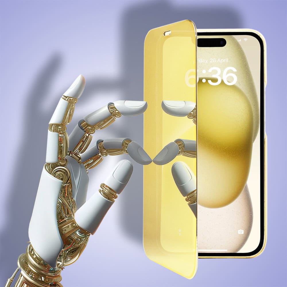 Etui do iPhone 15 Mirror View zamykane typu książka, eleganckie lustrzane, złote