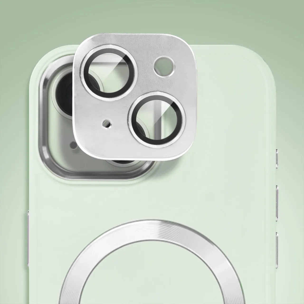 Etui do iPhone 15 Noble MagSafe Color, silikonowe, krem pistacjowy