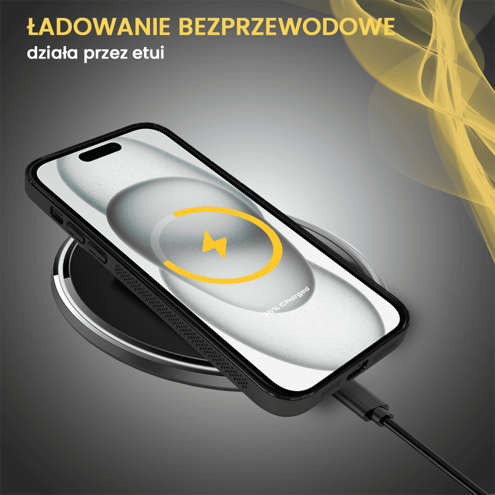 Etui do iPhone 15 Plus z Magsafe, cienkie, twarde, oddychające, z osłoną aparatu, czarne