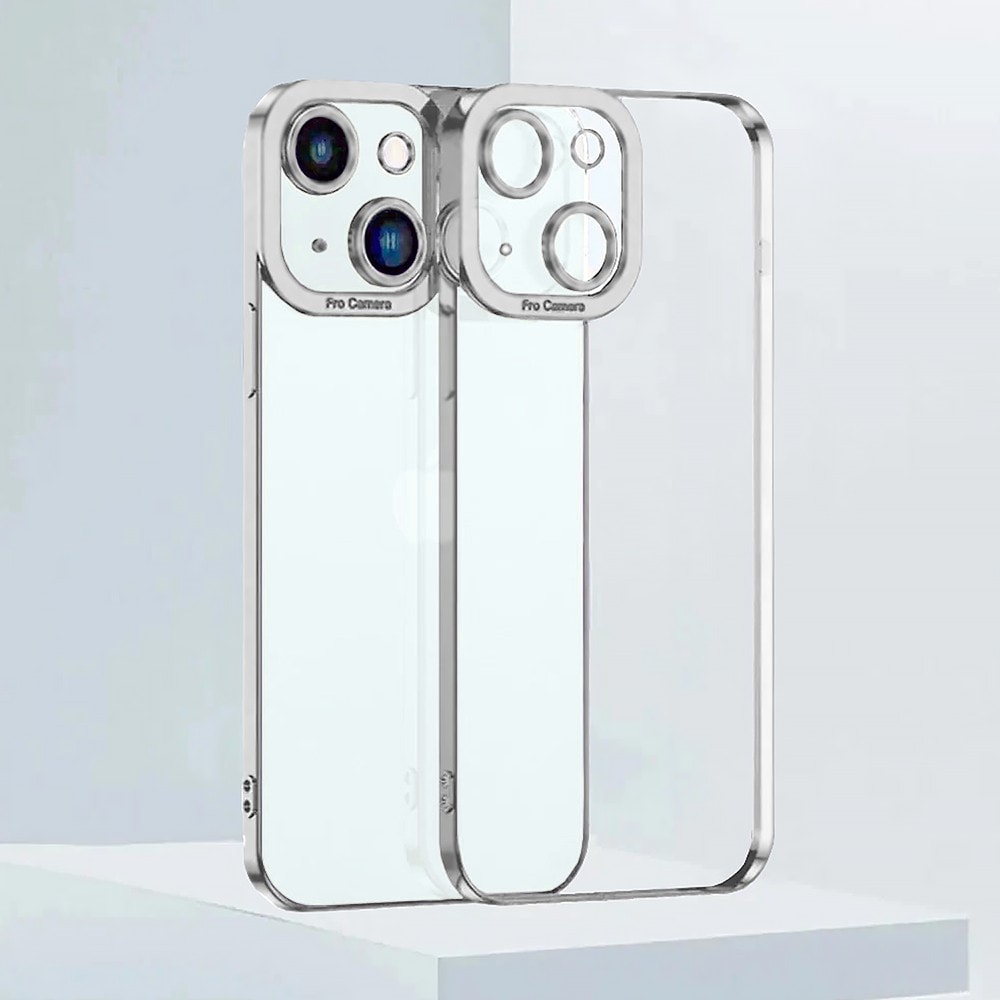 Etui do iPhone 15 Camera High PRO z osłoną kamery, srebrne