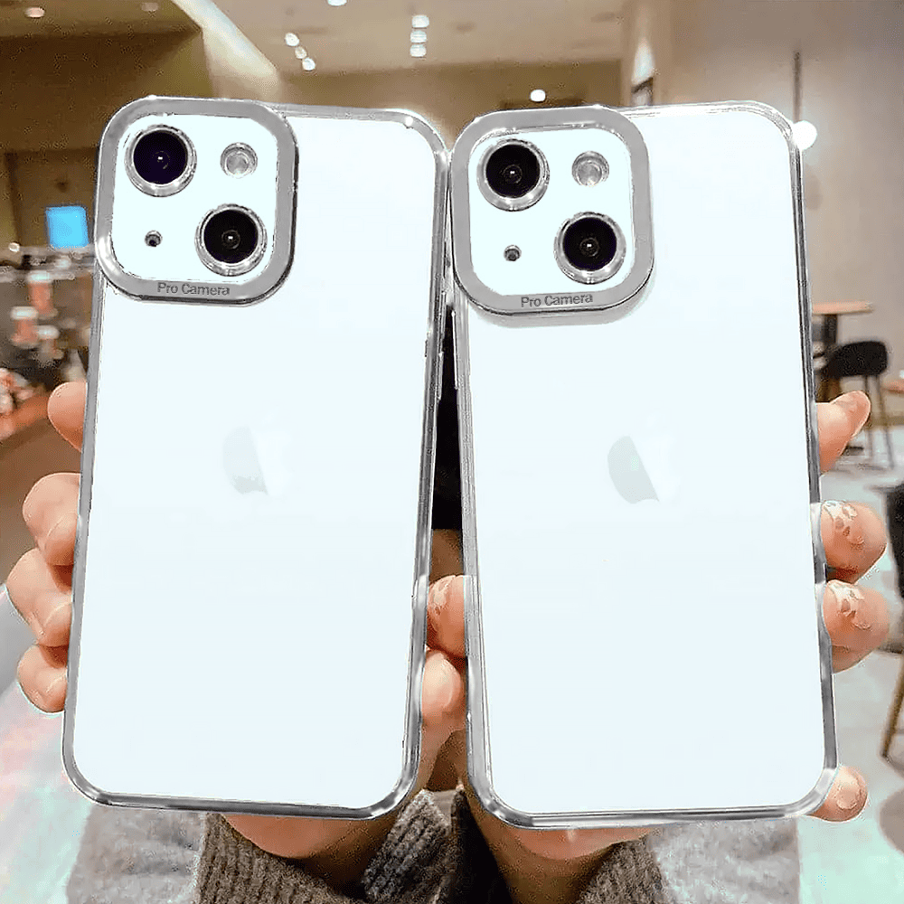 Etui do iPhone 15 Camera High PRO z osłoną kamery, srebrne