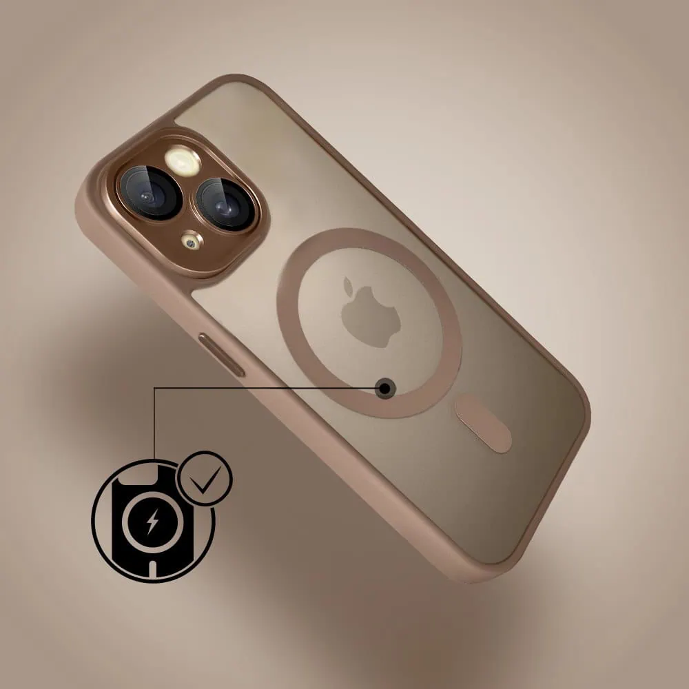 Etui do iPhone 15 Color Flush z Magsafe, z osłoną aparatu, pustynny brąz