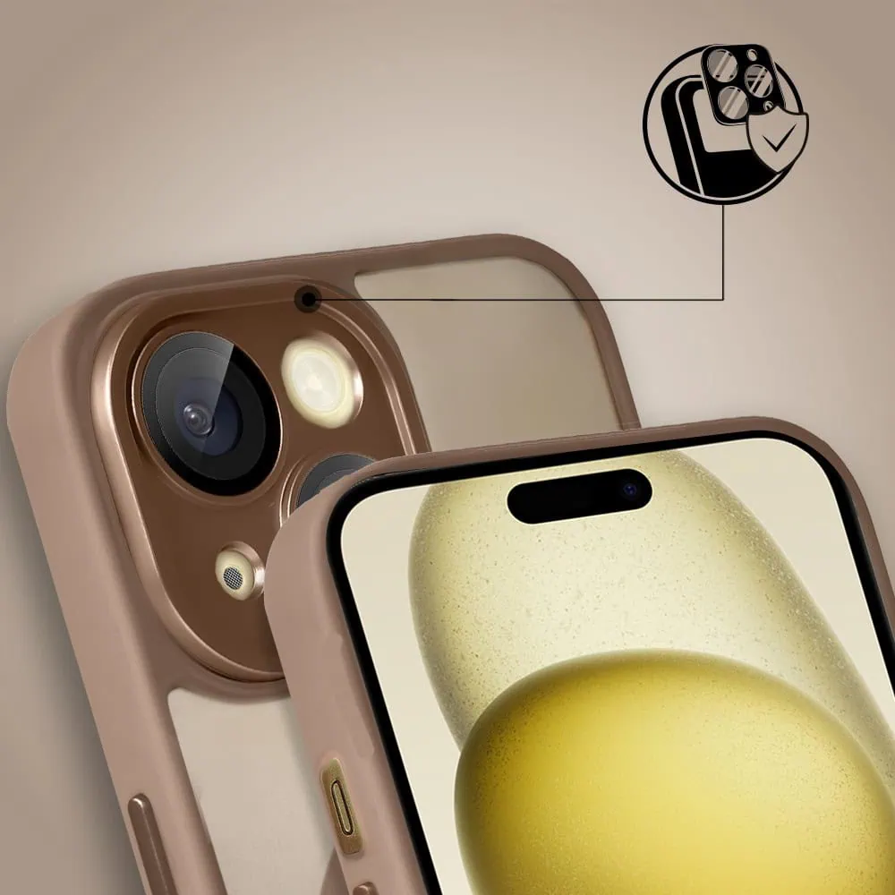 Etui do iPhone 15 Color Flush z Magsafe, z osłoną aparatu, pustynny brąz