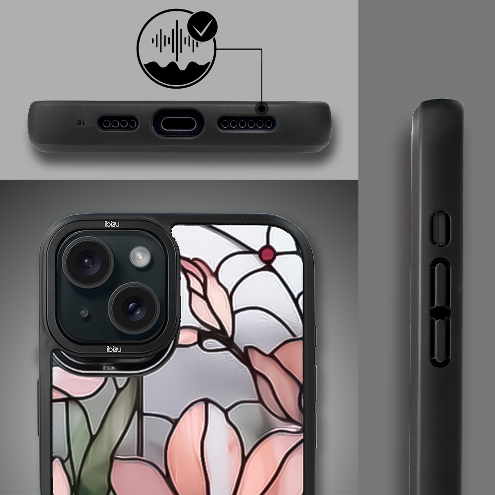 Etui do iPhone 15 Plus IBIZU DropGuard Matt z MagSafe, Barwy Szkła, Różowa magnolia
