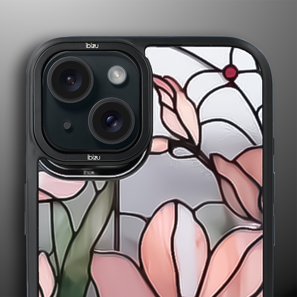 Etui do iPhone 15 Plus IBIZU DropGuard Matt z MagSafe, Barwy Szkła, Różowa magnolia