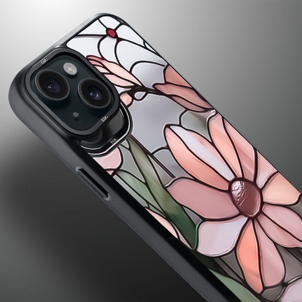 Etui do iPhone 15 Plus IBIZU DropGuard Matt z MagSafe, Barwy Szkła, Różowa magnolia