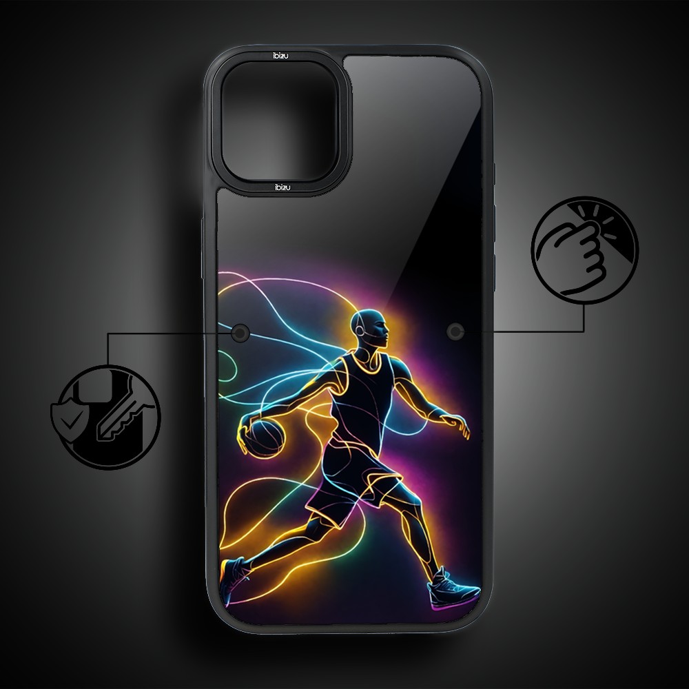 Etui do iPhone 15 IBIZU DropGuard Matt z MagSafe, #ElectroMove, Duch koszykówki