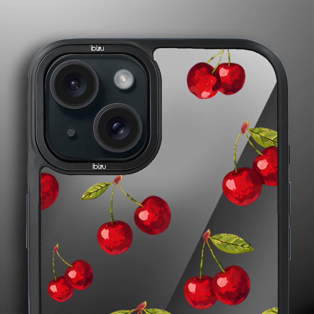 Etui do iPhone 15 IBIZU DropGuard Matt z MagSafe, Midnight, Wiśniowa noc