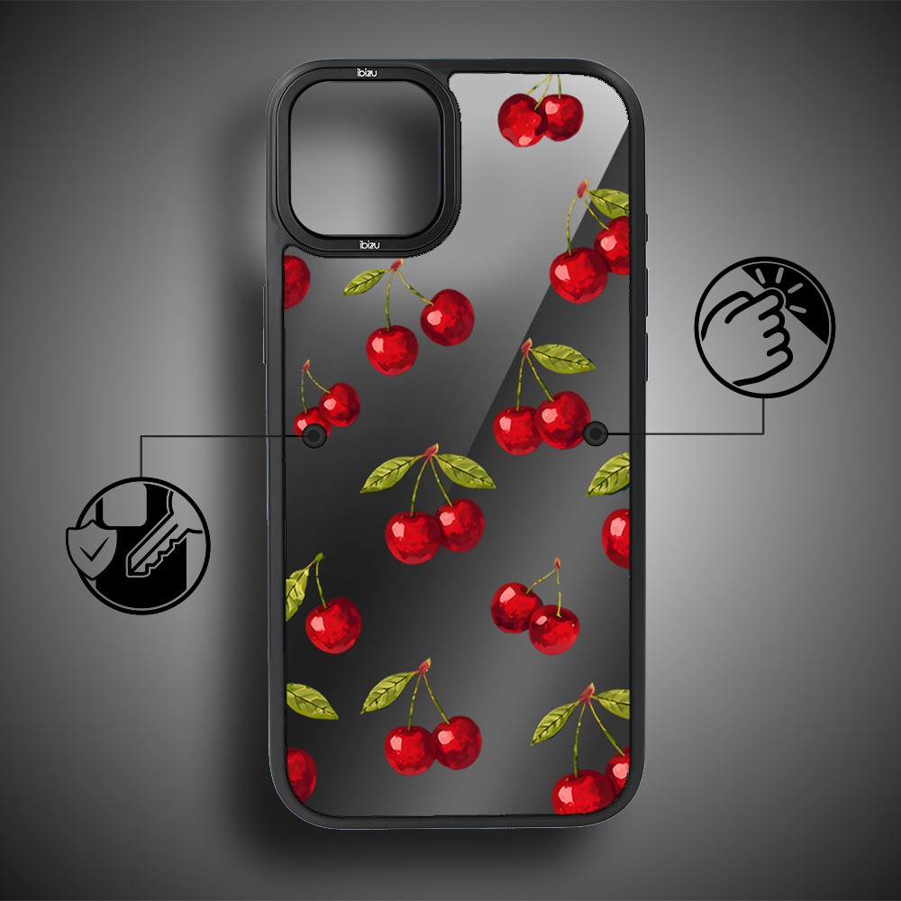 Etui do iPhone 15 IBIZU DropGuard Matt z MagSafe, Midnight, Wiśniowa noc