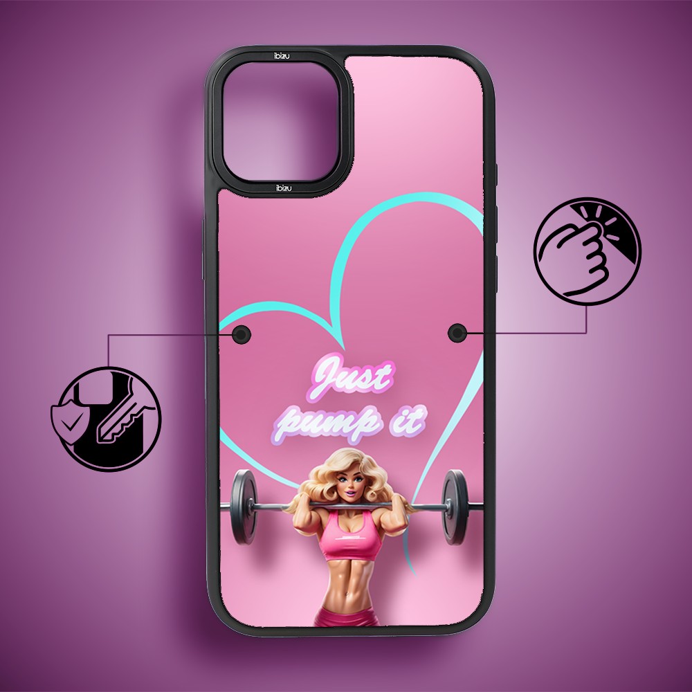 Etui do iPhone 15 IBIZU DropGuard Matt z MagSafe, #Move, Pump it love