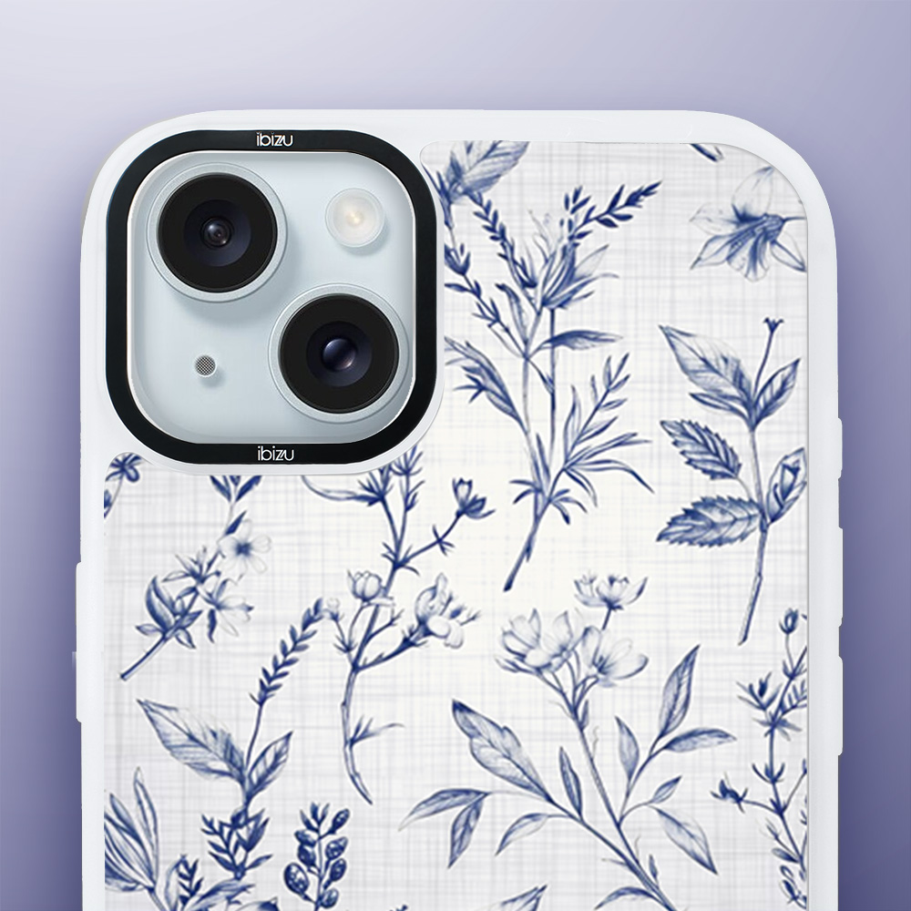 Etui do iPhone 15 Plus IBIZU DropGuard Matt z MagSafe, Pastel Bloom, Lazurowe szepty