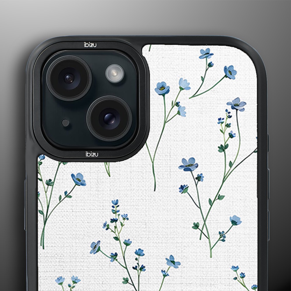 Etui do iPhone 15 Plus IBIZU DropGuard Matt z MagSafe, Pastel Bloom, Niebieski sen