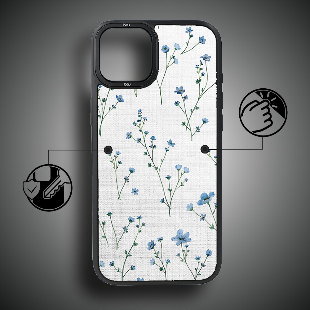 Etui do iPhone 15 Plus IBIZU DropGuard Matt z MagSafe, Pastel Bloom, Niebieski sen