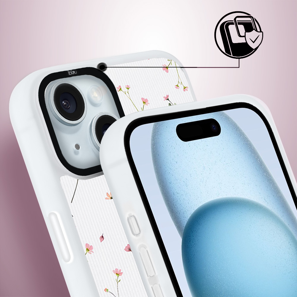 Etui do iPhone 15 Plus IBIZU DropGuard Matt z MagSafe, Pastel Bloom, Polna fantazja