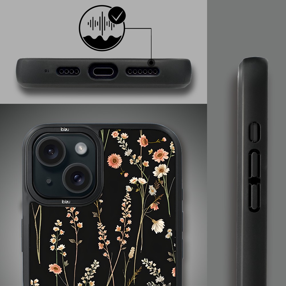 Etui do iPhone 15 Plus IBIZU DropGuard Matt z MagSafe, Pastel Bloom, Północny ogród