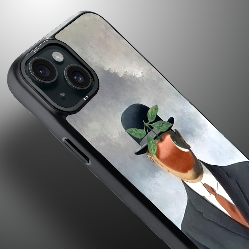Etui do iPhone 15 Plus IBIZU DropGuard Matt z MagSafe, Rene Magritte, syn człowieczy