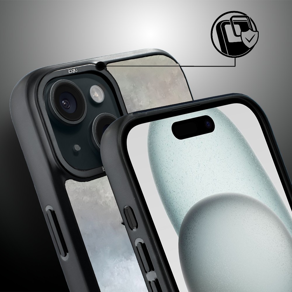 Etui do iPhone 15 Plus IBIZU DropGuard Matt z MagSafe, Rene Magritte, syn człowieczy
