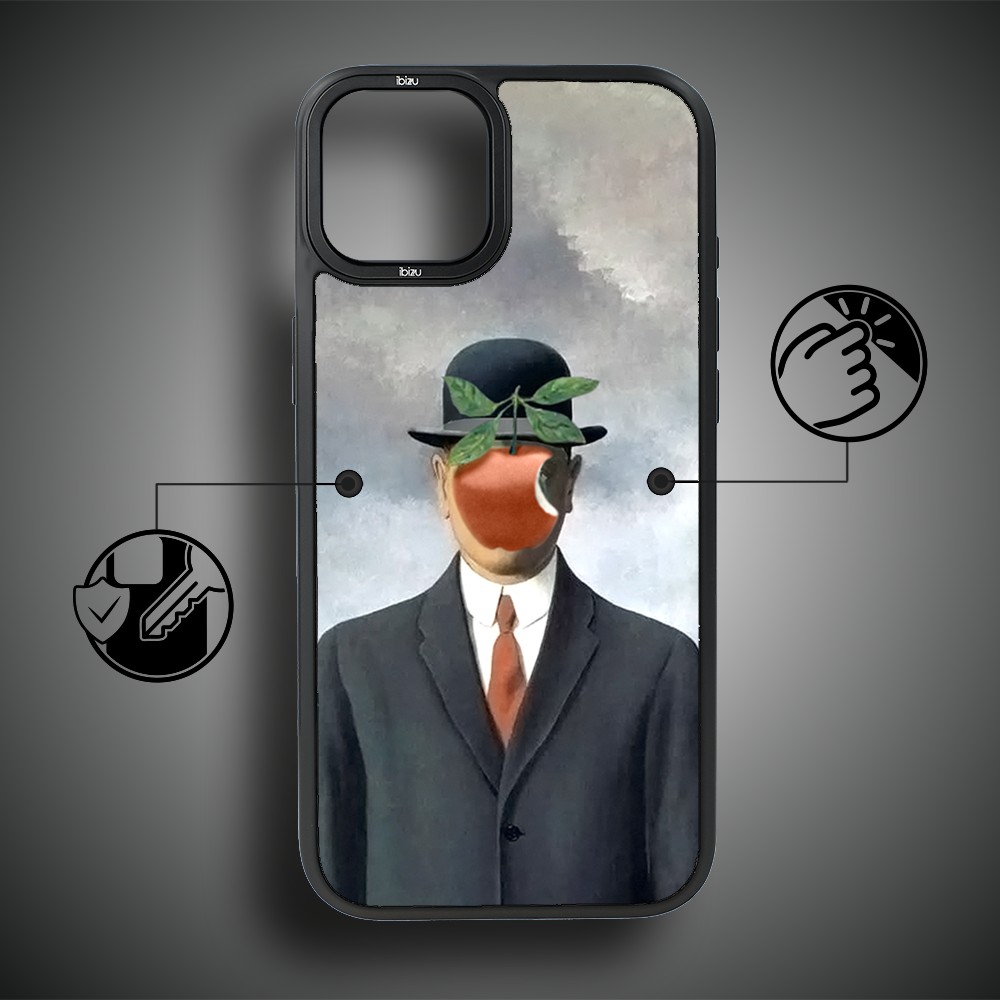 Etui do iPhone 15 Plus IBIZU DropGuard Matt z MagSafe, Rene Magritte, syn człowieczy