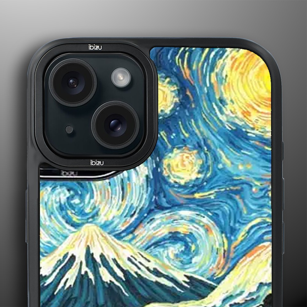 Etui do iPhone 15 IBIZU DropGuard Matt z MagSafe, Van Gogh, gwieździsta noc