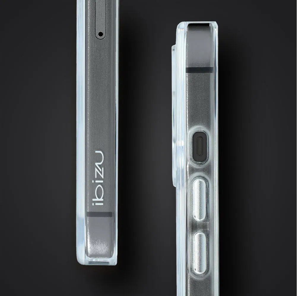Etui do iPhone 15, Ibizu Crystal Clear Glass z MagSafe, szklany tył 9H, przeźroczyste