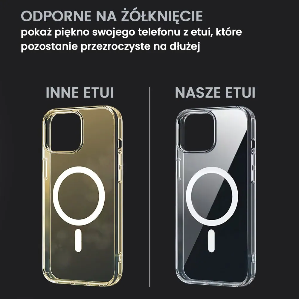 Etui do iPhone 15, Ibizu Crystal Clear Glass z MagSafe, szklany tył 9H, przeźroczyste