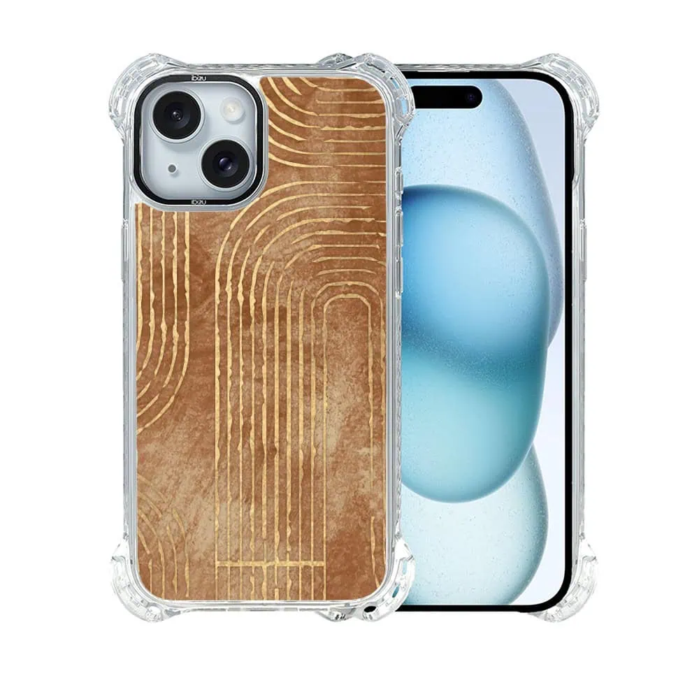 Etui do iPhone 15 Plus, Ibizu DropGuard Ultra z MagSafe, Boho, Geometryczne linie