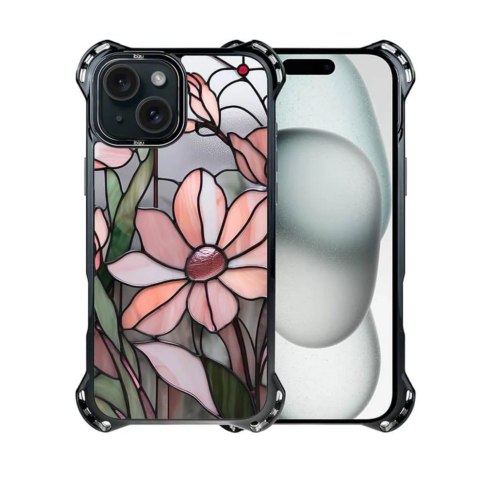 Etui do iPhone 15 Plus, Ibizu DropGuard Ultra z MagSafe, Barwy Szkła, Różowa magnolia