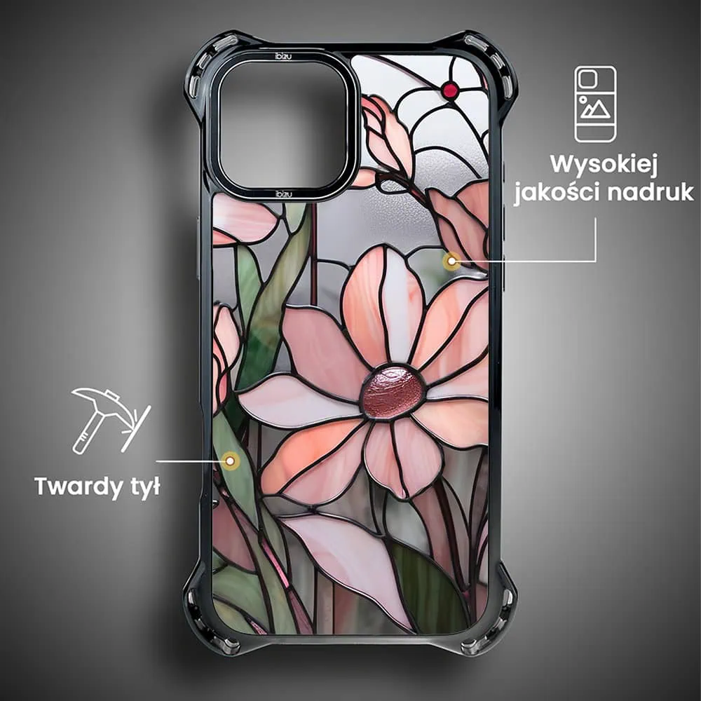 Etui do iPhone 15 Plus, Ibizu DropGuard Ultra z MagSafe, Barwy Szkła, Różowa magnolia