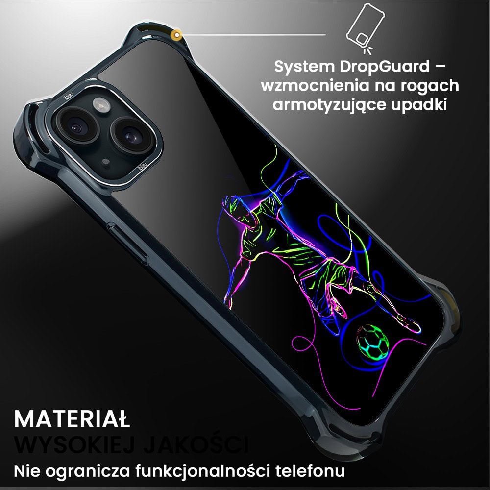 Etui do iPhone 15, Ibizu DropGuard Ultra z MagSafe, #ElectroMove, Moc football’u