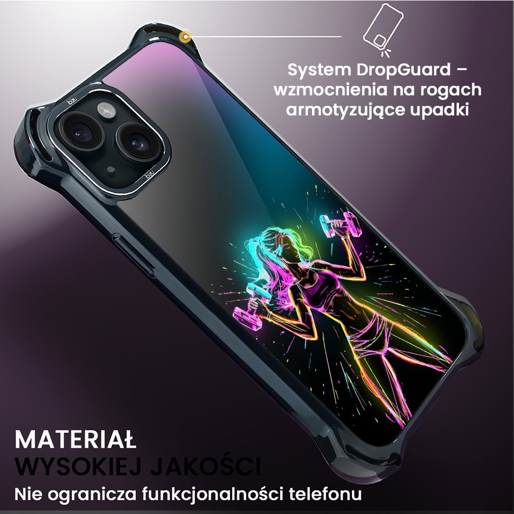 Etui do iPhone 15, Ibizu DropGuard Ultra z MagSafe, #ElectroMove, Wibracja fitness