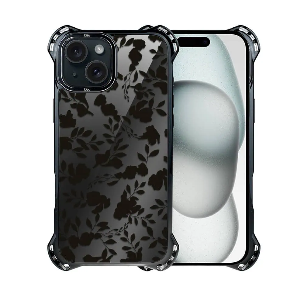 Etui do iPhone 15, Ibizu DropGuard Ultra z MagSafe, Midnight, Cienie liści