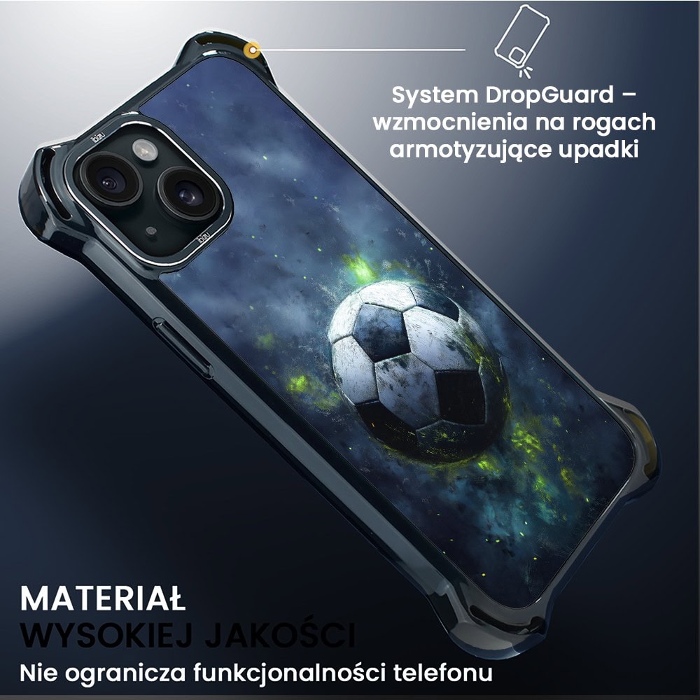 Etui do iPhone 15, Ibizu DropGuard Ultra z MagSafe, #Move, Piłka nożna