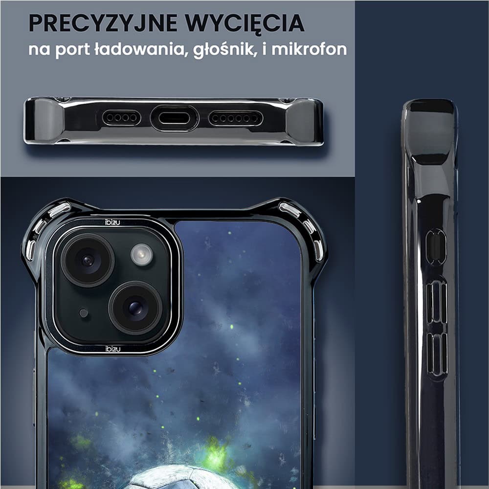 Etui do iPhone 15, Ibizu DropGuard Ultra z MagSafe, #Move, Piłka nożna