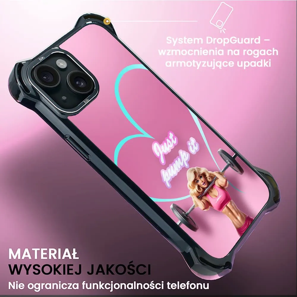 Etui do iPhone 15, Ibizu DropGuard Ultra z MagSafe, #Move, Pump it love