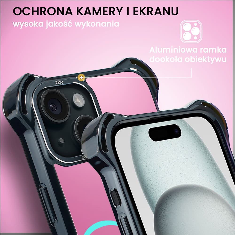 Etui do iPhone 15, Ibizu DropGuard Ultra z MagSafe, #Move, Pump it love
